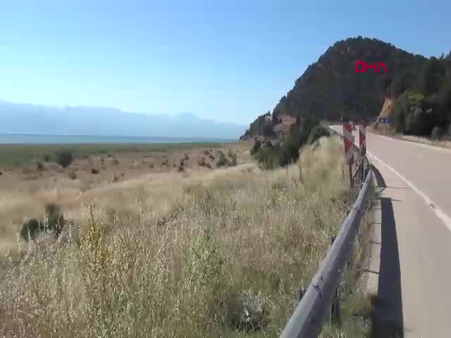 Isparta'da Eğirdir Gölü tabanındaki