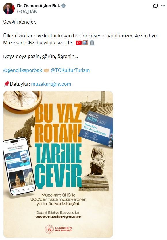 Gençlik ve Spor Bakanı Osman