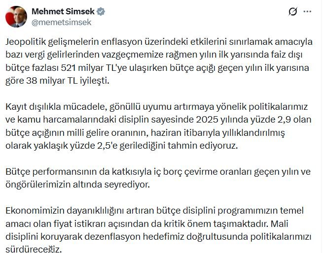 Hazine ve Maliye Bakanı Mehmet