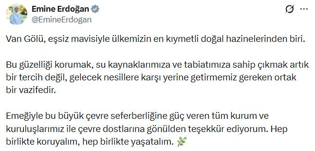 Emine Erdoğan, Van Gölü Havzası