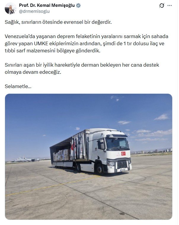 Sağlık Bakanı Kemal Memişoğlu, Venezuela'daki