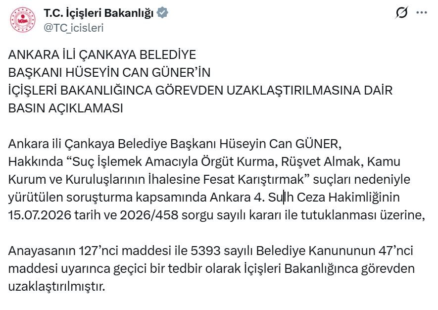 Çankaya Belediye Başkanı Hüseyin Can