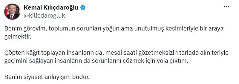 CHP Genel Başkanı Kemal Kılıçdaroğlu,