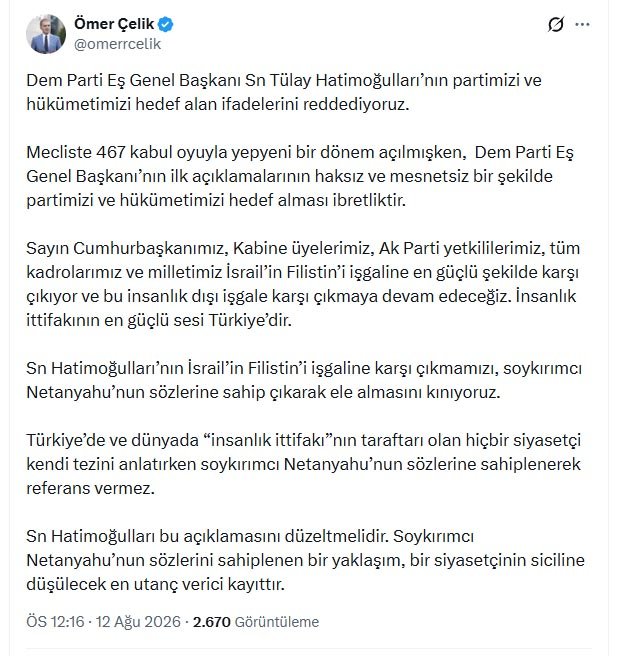 AK Parti Sözcüsü Ömer Çelik,