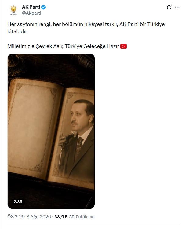 AK Parti'nin 25. kuruluş yıl