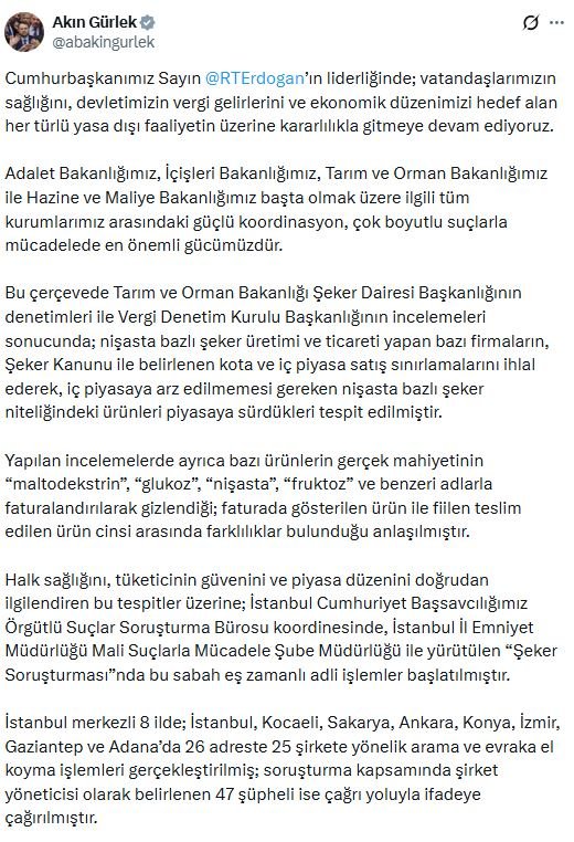 Adalet Bakanı Akın Gürlek, İstanbul