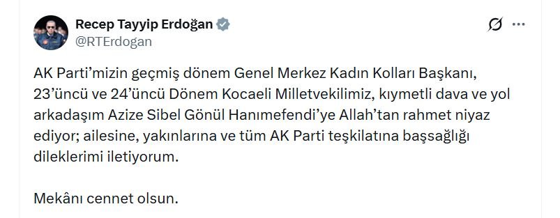 Cumhurbaşkanı Erdoğan, eski AK