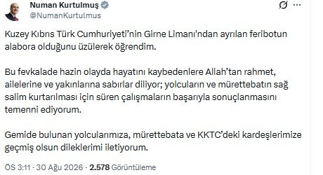 TBMM Başkanı Numan Kurtulmuş, KKTC