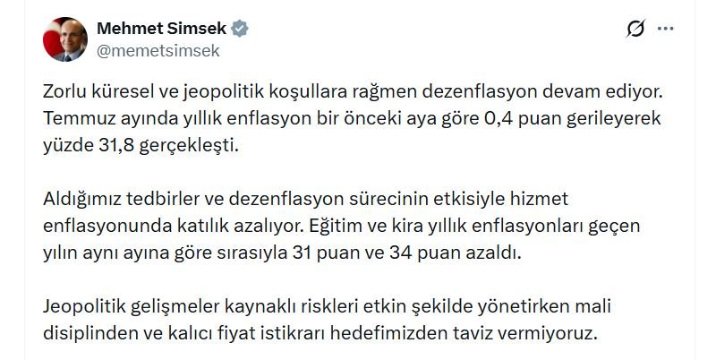 Hazine ve Maliye Bakanı Mehmet