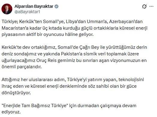 Enerji ve Tabii Kaynaklar Bakanı