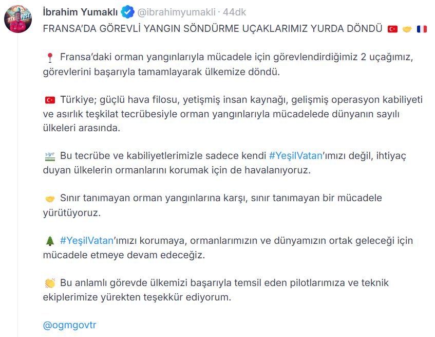 Tarım ve Orman Bakanı