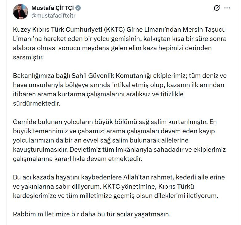 İçişleri Bakanı Mustafa Çiftçi, Girne'de