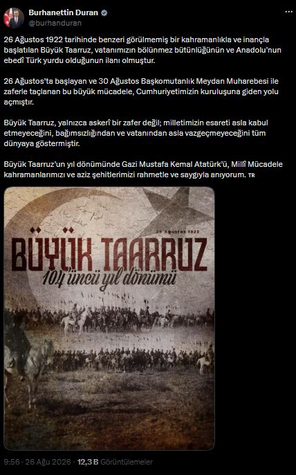 İletişim Başkanı Burhanettin Duran, Büyük