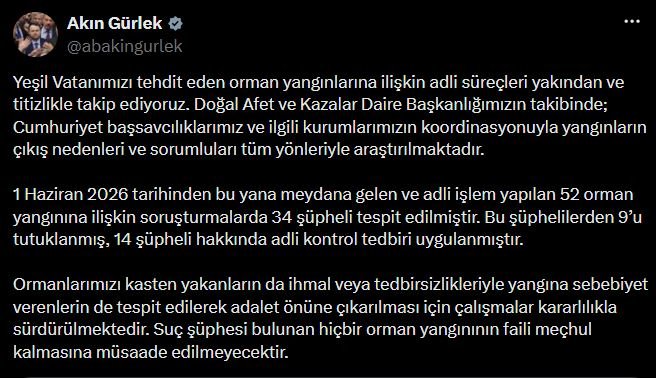 Adalet Bakanı Akın Gürlek, 52