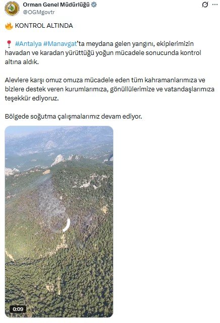 Antalya Manavgat'ta çıkan orman yangını,