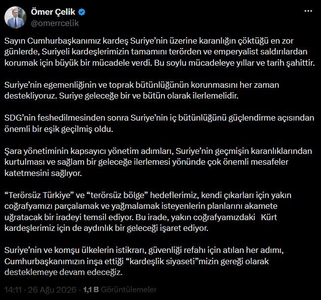 AK Parti Sözcüsü Ömer Çelik,