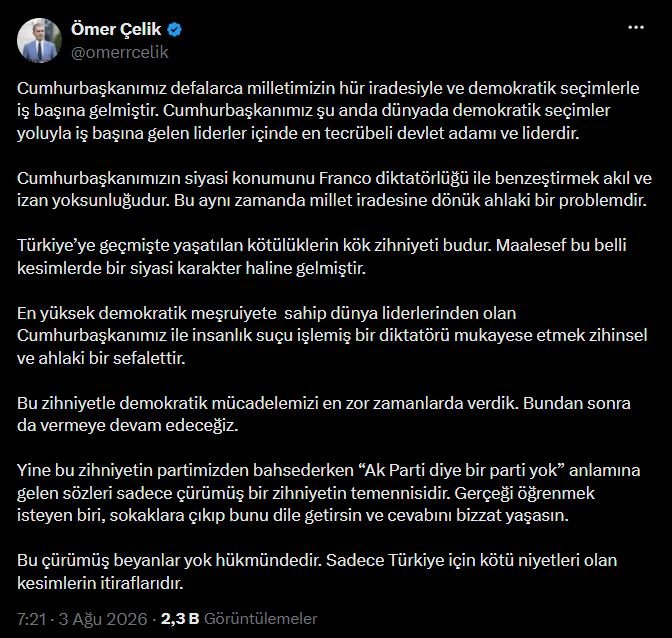 AK Parti Sözcüsü Ömer Çelik,