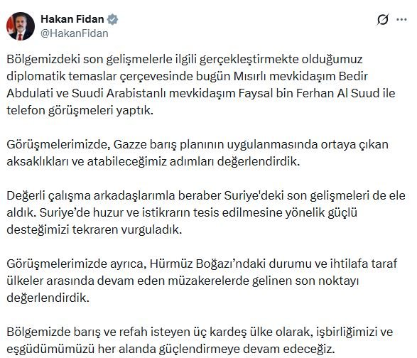 Dışişleri Bakanı Hakan Fidan, Mısırlı