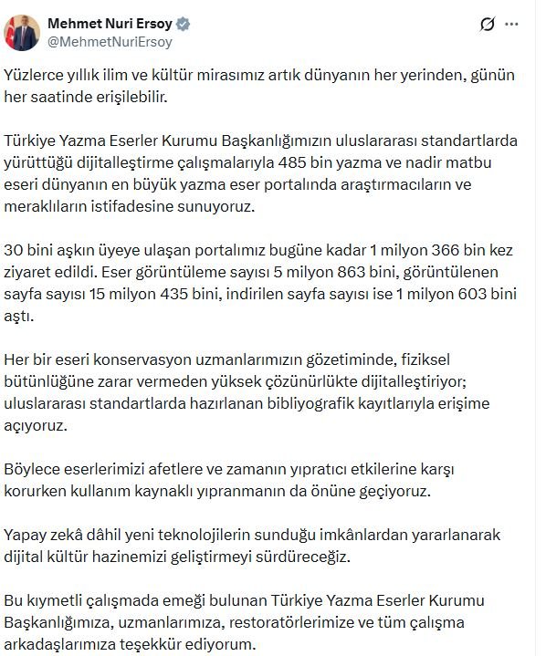 Kültür ve Turizm Bakanı Mehmet