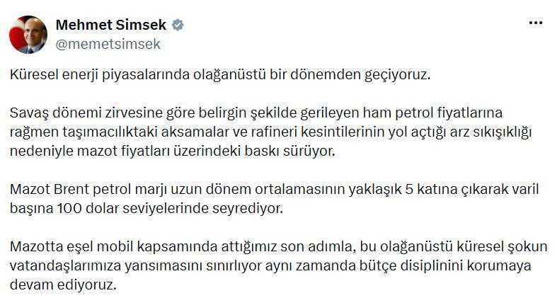 Hazine ve Maliye Bakanı Mehmet