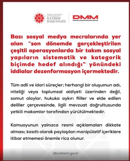 Dezenformasyonla Mücadele Merkezi (DMM), son