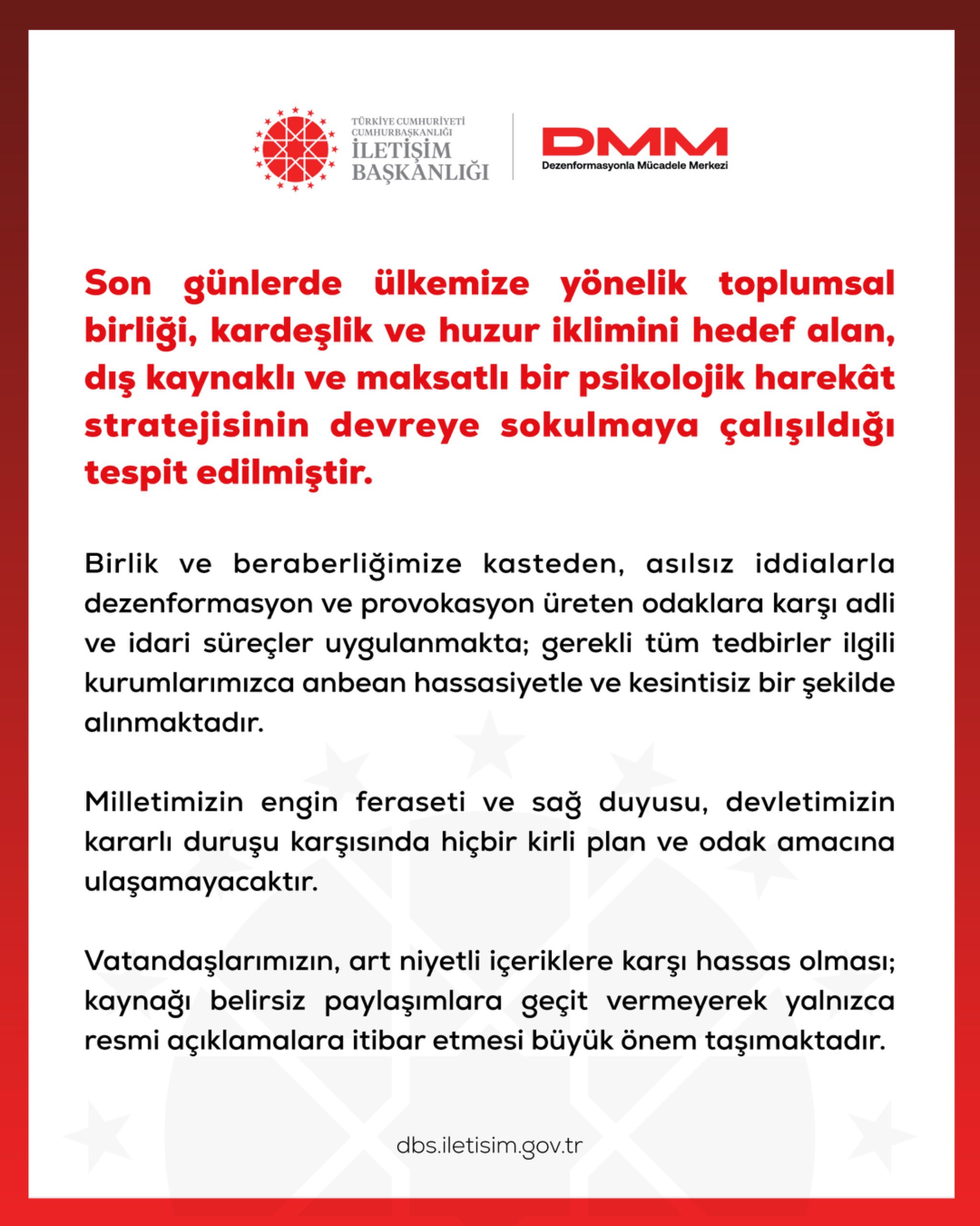 DMM, Türkiye'ye yönelik dış kaynaklı