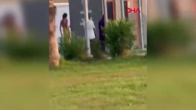 Antalya Belek'te tesettürlü kadınları görüntüleyip