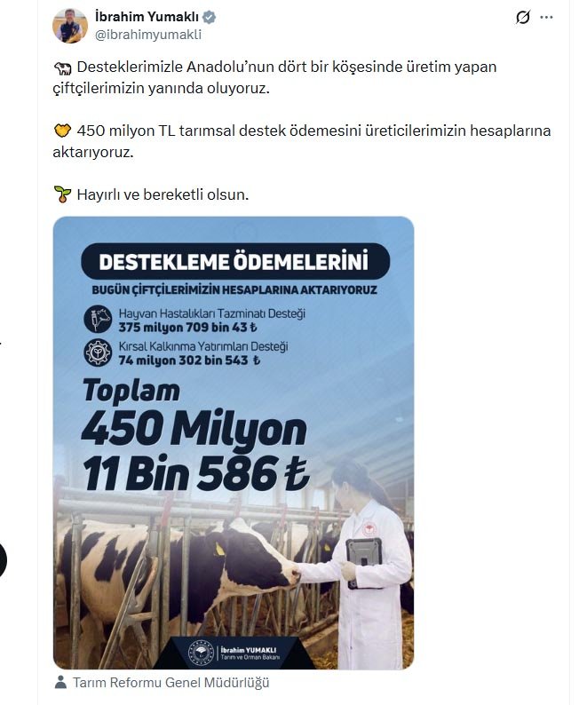 Tarım ve Orman Bakanı İbrahim