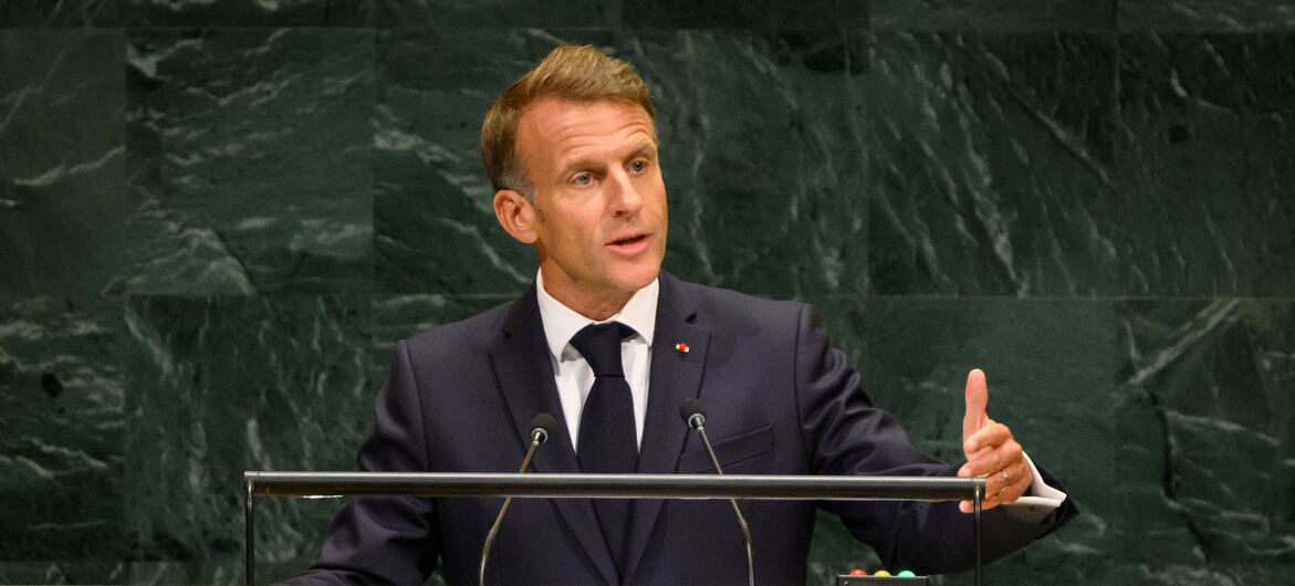 Fransa Cumhurbaşkanı Emmanuel Macron, BM