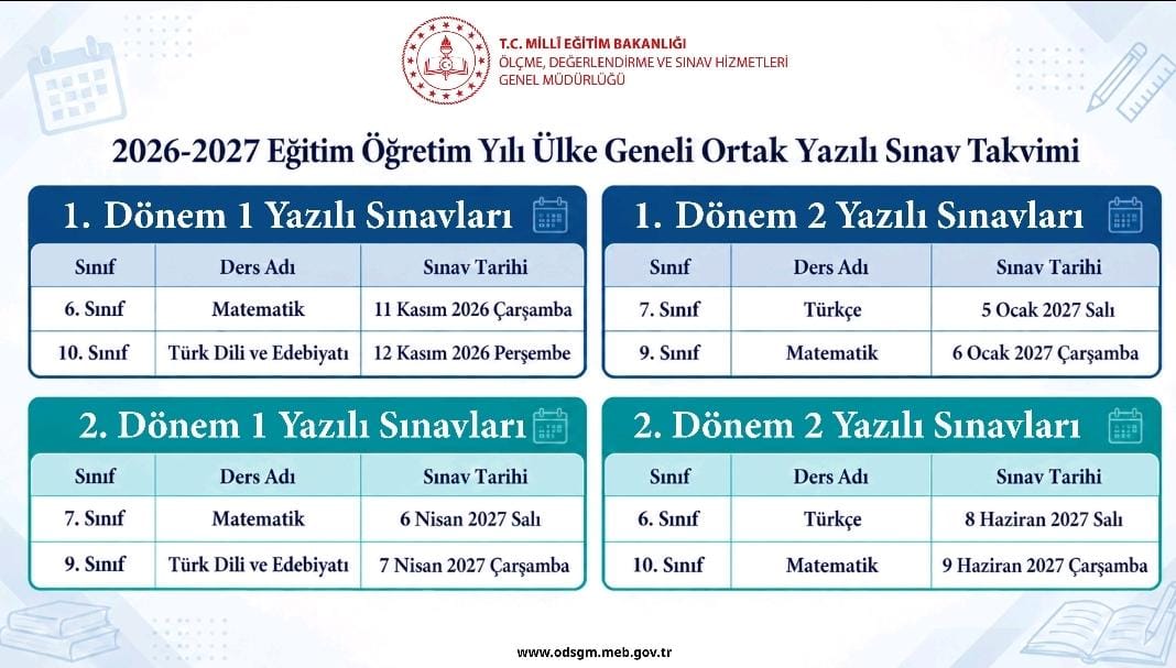 Milli Eğitim Bakanlığı, 2026-2027 eğitim