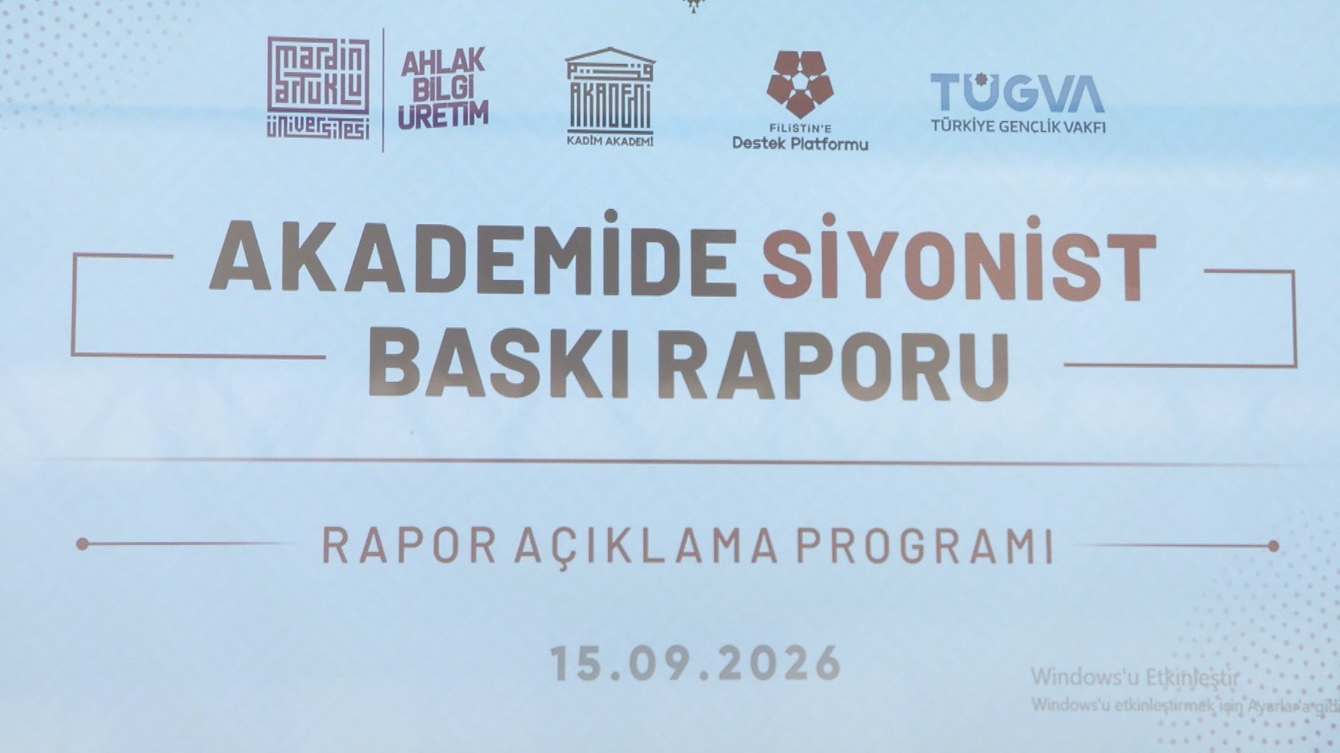 TÜGVA, 'Akademide Siyonist Baskı Raporu'nu