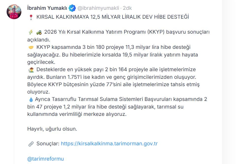Tarım ve Orman Bakanı İbrahim