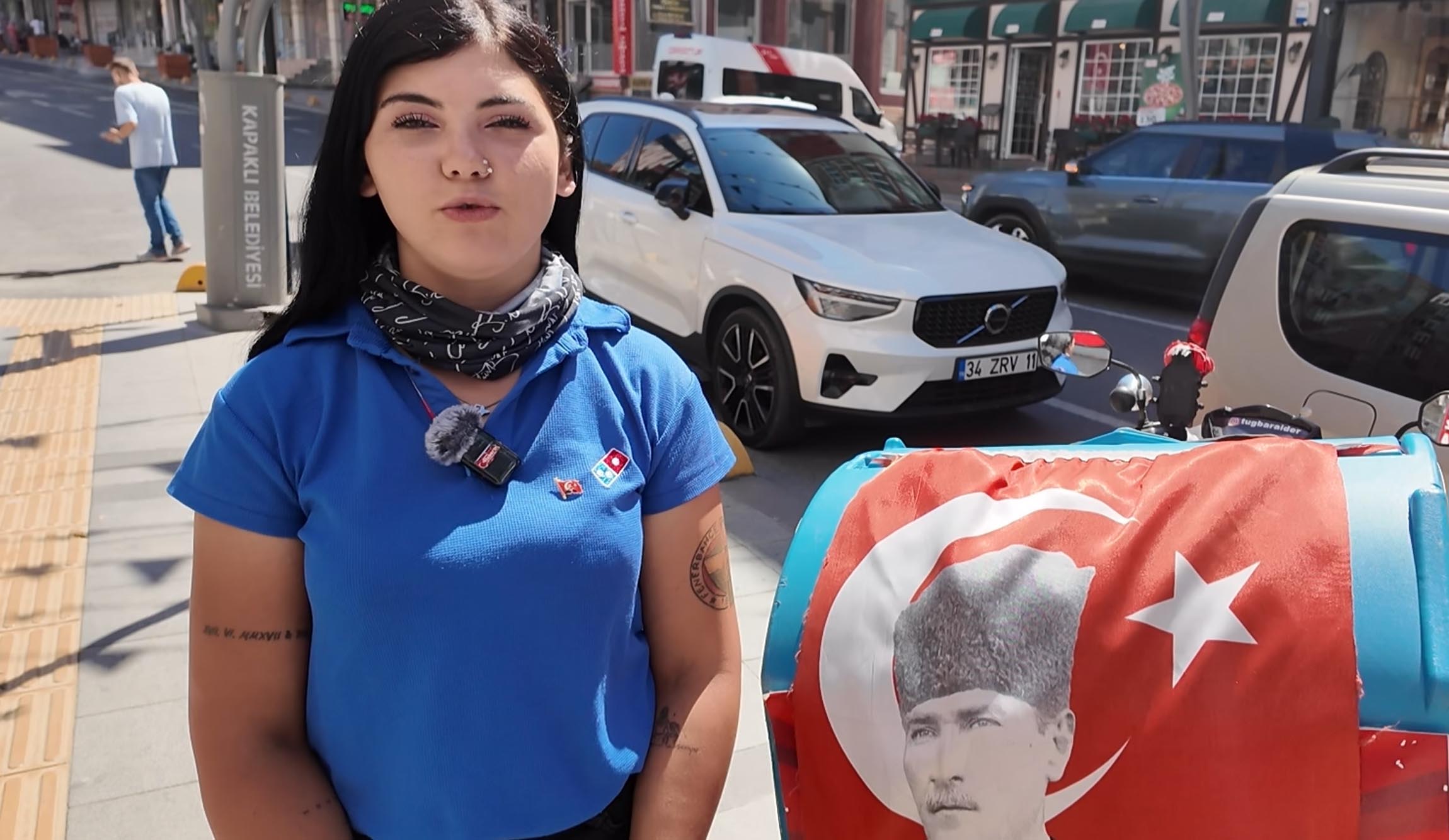 Tekirdağ Kapaklı'da motokurye Tuğba