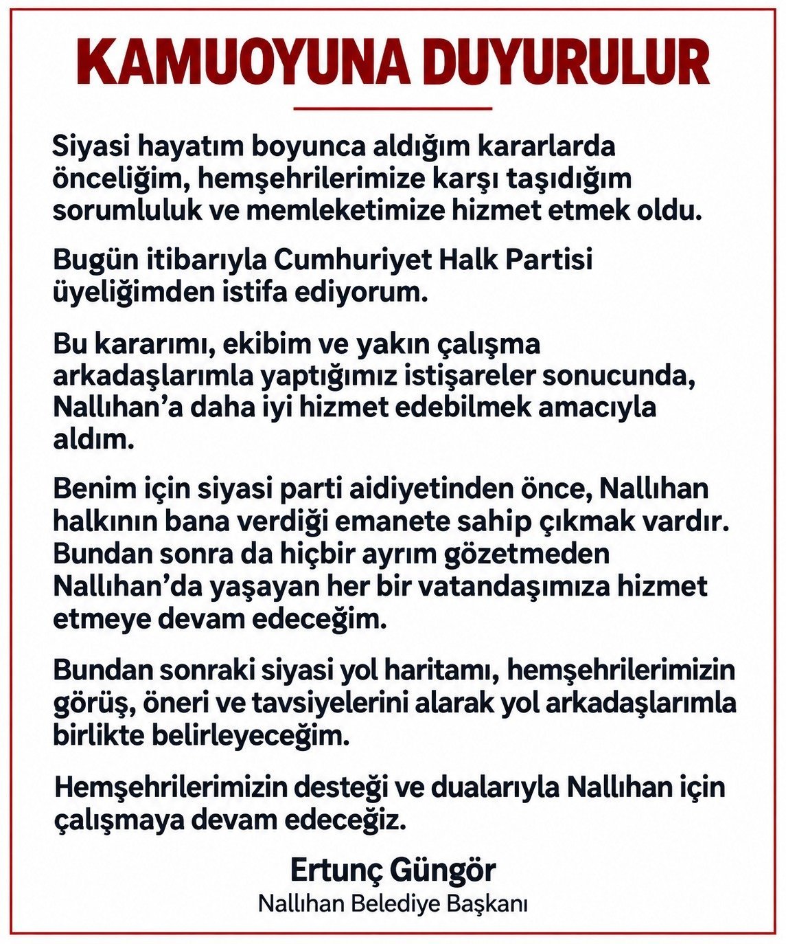 Nallıhan Belediye Başkanı Ertunç Güngör'ün