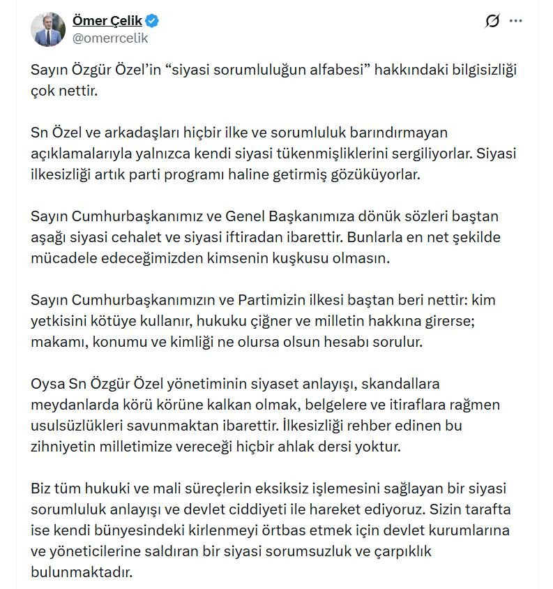 AK Parti Sözcüsü Ömer Çelik,
