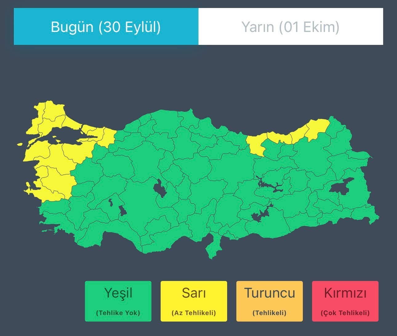 İçişleri Bakanlığı, 30 Eylül ve
