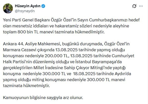 CHP Genel Başkanı Özgür Özel,