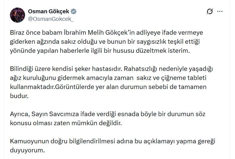 Eski ABB Başkanı Melih Gökçek'in