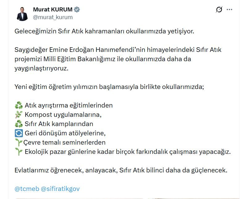 Çevre, Şehircilik ve İklim Değişikliği