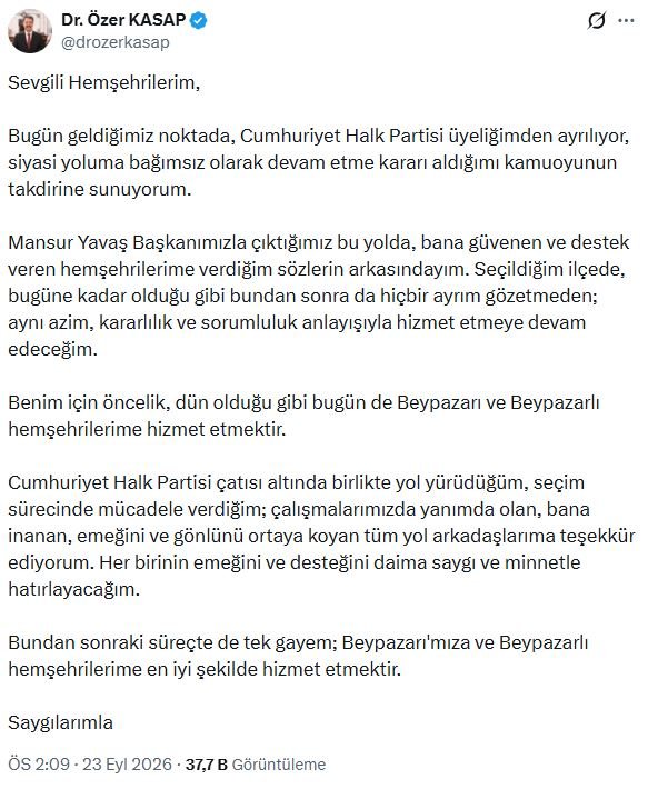 Ankara'nın 6 ilçesinin belediye başkanı,